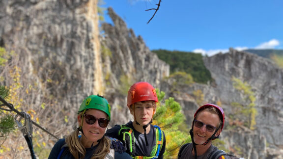 Ross family hiking at Nelson Rocks, West Virginia